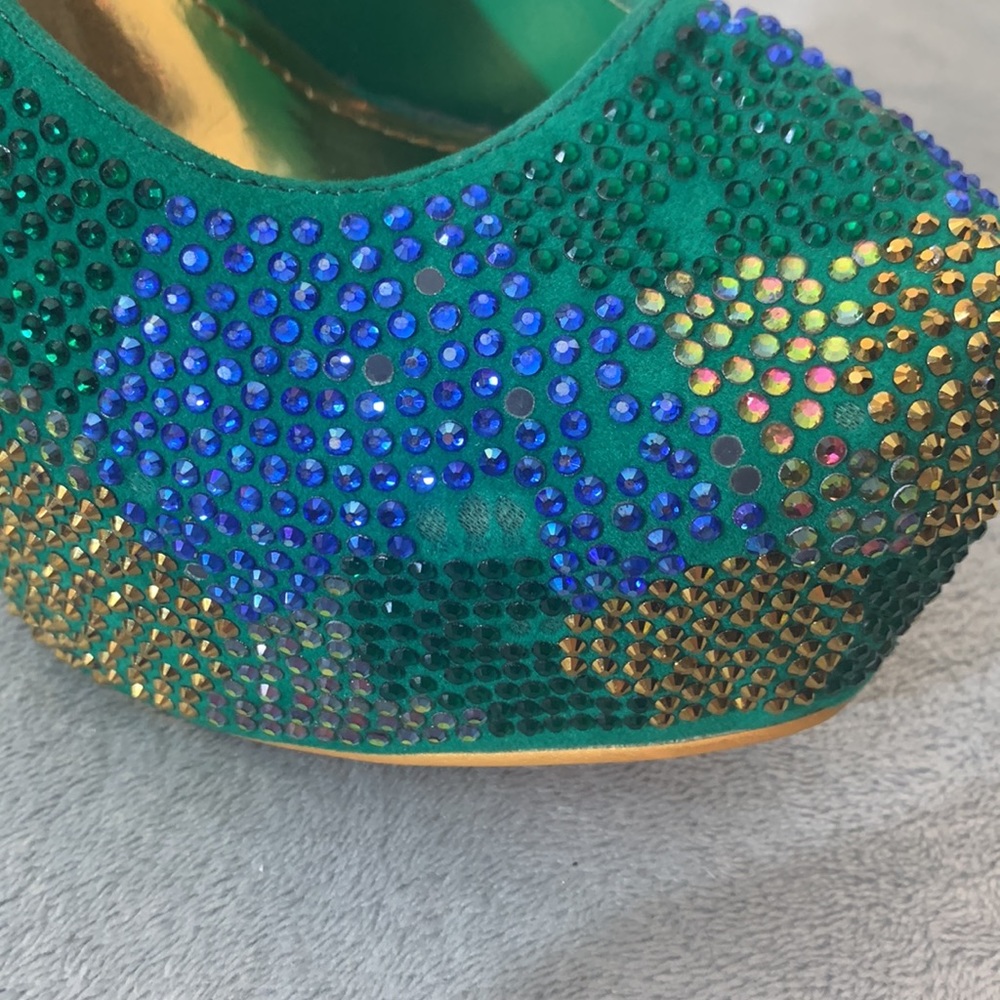 Alba Pumps Heels Rhinestone Size 9 - Picture 6 of 10